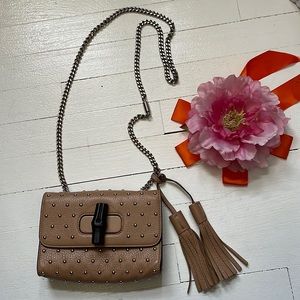 Authentic Gucci Tan/Beige Bamboo Bag